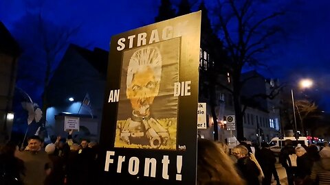 22.02.2024 Demo vor dem Rathaus in Friedrichshagen gegen Kriegstreiberei - Berlin