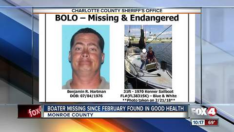 Boater Missing Since February Found in Good Health