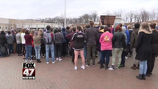 East Lansing students hold walkout for gun reform