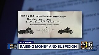 Motorcycle raffle for veterans raising money and suspicion