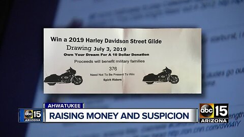 Motorcycle raffle for veterans raising money and suspicion