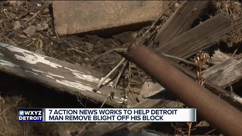 'No Blight On My Birthday!' Detroiter speaks out about illegal dumping and blight on his block