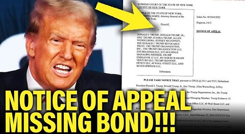 Trump RUSHES NY Appeal, But WITH NO BOND