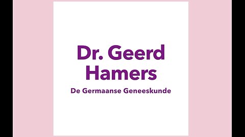 Dr. Geerd Hamer... de ontwerper van de Germaanse Geneeskunde