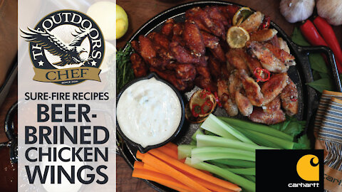 Beer-Brined Chicken Wings with The Outdoors Chef