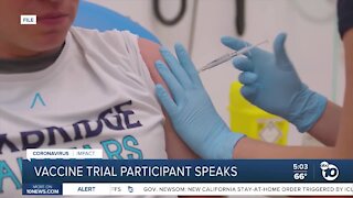 San Diego vaccine trial participant speaks out experience