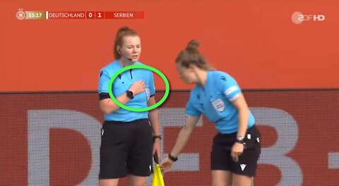 "RARE" event: A women's soccer game stopped due to a chest pain by a referee