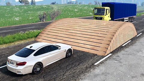 Cars vs Oversized Speed Breakers ▶️ BeamNG Drive