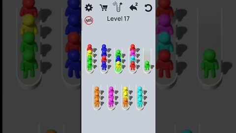 Crowd Sort Color Sort & Fill Gameplay Level 17 StressRelief Music#shorts #youtubeshorts#viral