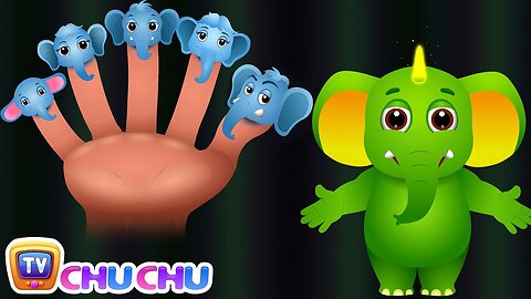 Finger Family Elephant|Chuchu Tv Animal Finger F...