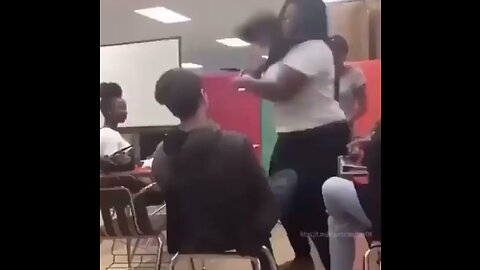 Teacher hitting student with dustpan !