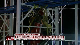 Riders fall 34-feet to the ground from dangling roller coaster car in Florida