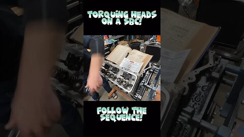 EASY! How to Torque Heads on a Small Block Chevy! Brodix IK 200! #shorts