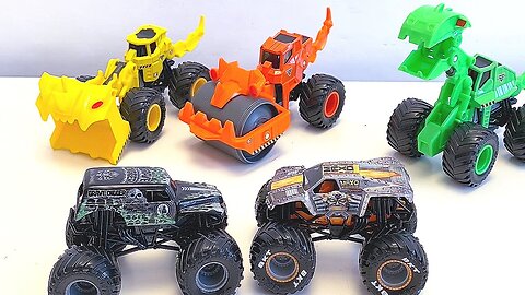 MONSTER JAM | SPIN MASTER DIRT SQUAD | GRAVE DIGGER | MAX-D | HOT WHEELS MONSTER TRUCKS