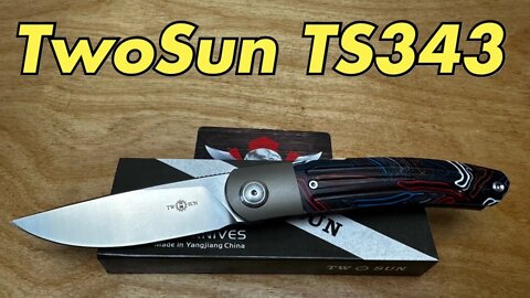 TwoSun TS343 front flipper knife. Jerry Jelly design !