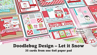 Doodlebug Design | Let it Snow | 35 cards from one 6x6 paper pad