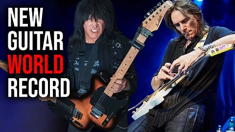 Steve Vai and Michael Angelo Batio SET A NEW WORLD RECORD! (7,968 guitarists at once!)