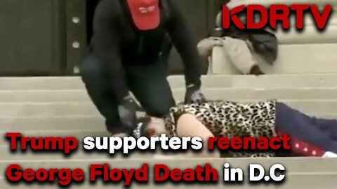 BREAKING: Trump supporters re-enacted the death of George Floyd