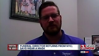 Omaha area funeral director returns from NYC