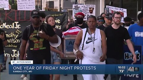 Dozens gather on anniversary of KC police brutality protests