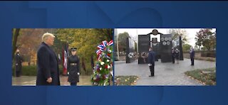 President Trump and president-elect Joe Biden visit veteran memorials