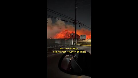 Massive wildfire texas