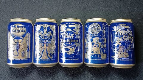 CURIOS for the CURIOUS 107: Pabst Blue Ribbon 2022 PBRART Contest Winners, 5 examples of 10