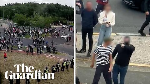 Asylum seekers film rioters making threatening gestures as they surround Rotherham hotel | VYPER