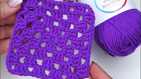 How to crochet simple granny square for beginners