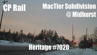 CP Rail heritage unit #7020 through Midhurst. Jan.17, 2022 Please LIKE & SUBSCRIBE