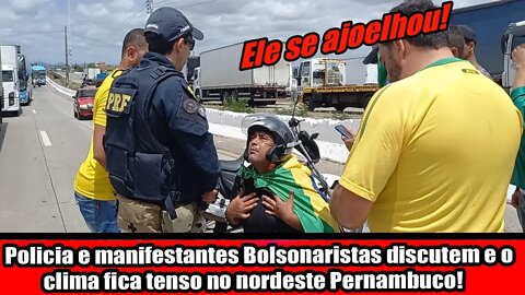 POLICIA E MANIFESTANTES BOLSONARISTAS DISCUTEM E O CLIMA FICA TENSO NO NORDESTE PERNAMBUCO!!!