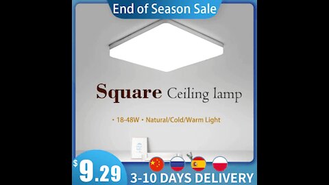LED Ceiling Lamp in Square Natural Light Warm White