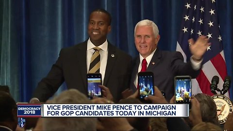 VP Mike Pence campaigning for Republicans in MI on Monday