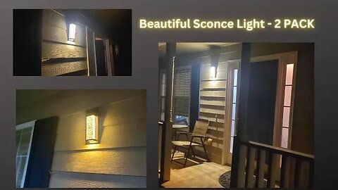 Exterior Porch Lights LED Wall Sconce with Crystal Glass and Waterproof