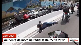 Acidente de moto na radial leste. 22.11.2022#moto #saopaulo #saopaulomotos #brazil