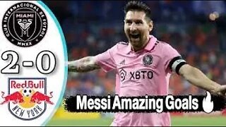 Messi Unbelievable Goal - Inter Miami 2-0 New York RB Highlights Goals - 2023