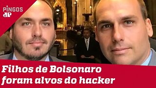 Hackers exibiram mensagens de Eduardo e Carlos Bolsonaro