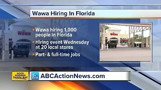 Wawa hosting hiring events across Florida on Wednesday