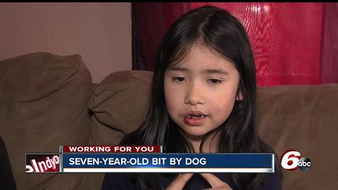 Indy 8-year-old describes being attacked by dog outside her home