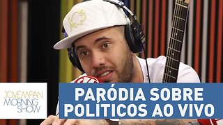 Maloka canta paródia sobre políticos brasileiros ao vivo no Morning Show!