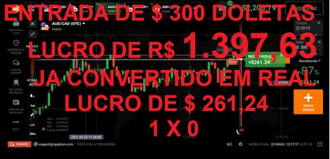 LUCRO DE R$ 1.397,63 NO OTC , ENTRADA DE $ 300 DOLETAS!