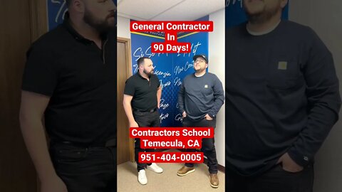 General contractors license in 90 days ￼