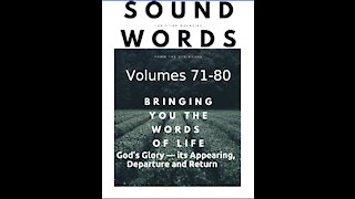 Sound Words, God’s Glory, its Appearing, Departure and Return