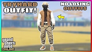 Easy Tan Joggers Invisible Torso Glitch Tryhard Modded Outfit (No Transfer) (GTA Online)