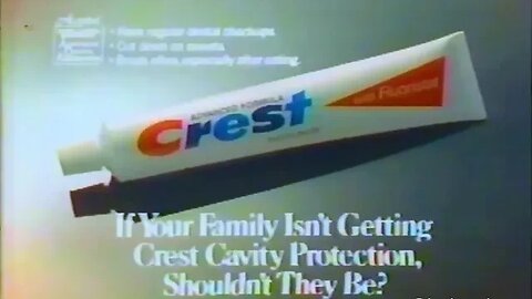 "More Dentists Recommend Crest" 1980s Toothpaste Commercial