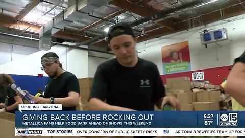 Metallica fans give back before rocking out