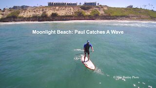 Moonlight Beach: Paul Catches A Wave