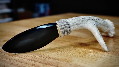 Making Obsidian Knife w/ Deer Antler Handle | Makers Challenge 2023