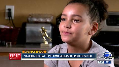 Aurora girl beats H1N1 infection after weeks-long battle at Children's Hospital