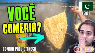 MASSA FRITA GIGANTE! VOCÊ COMERIA? Reagindo a COMIDAS DE RUA do PAQUISTÃO | Veja Aqui Reacts